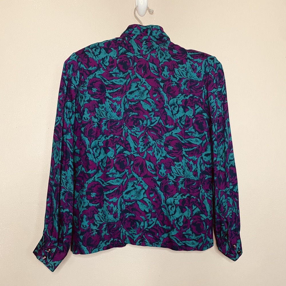 Country Sophisticates by Pendleton Blouse Button Up Abstract Floral size 10 - Picture 2 of 16